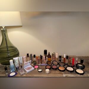 Lot Of 37 MAC,Merit,Fenty,Huda,YSL Glosses,Blushes, Bronzers, Concealers,Powders